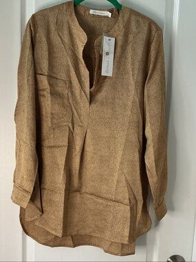 bishop + young Tan Long-Sleeve Button-Down Shirt